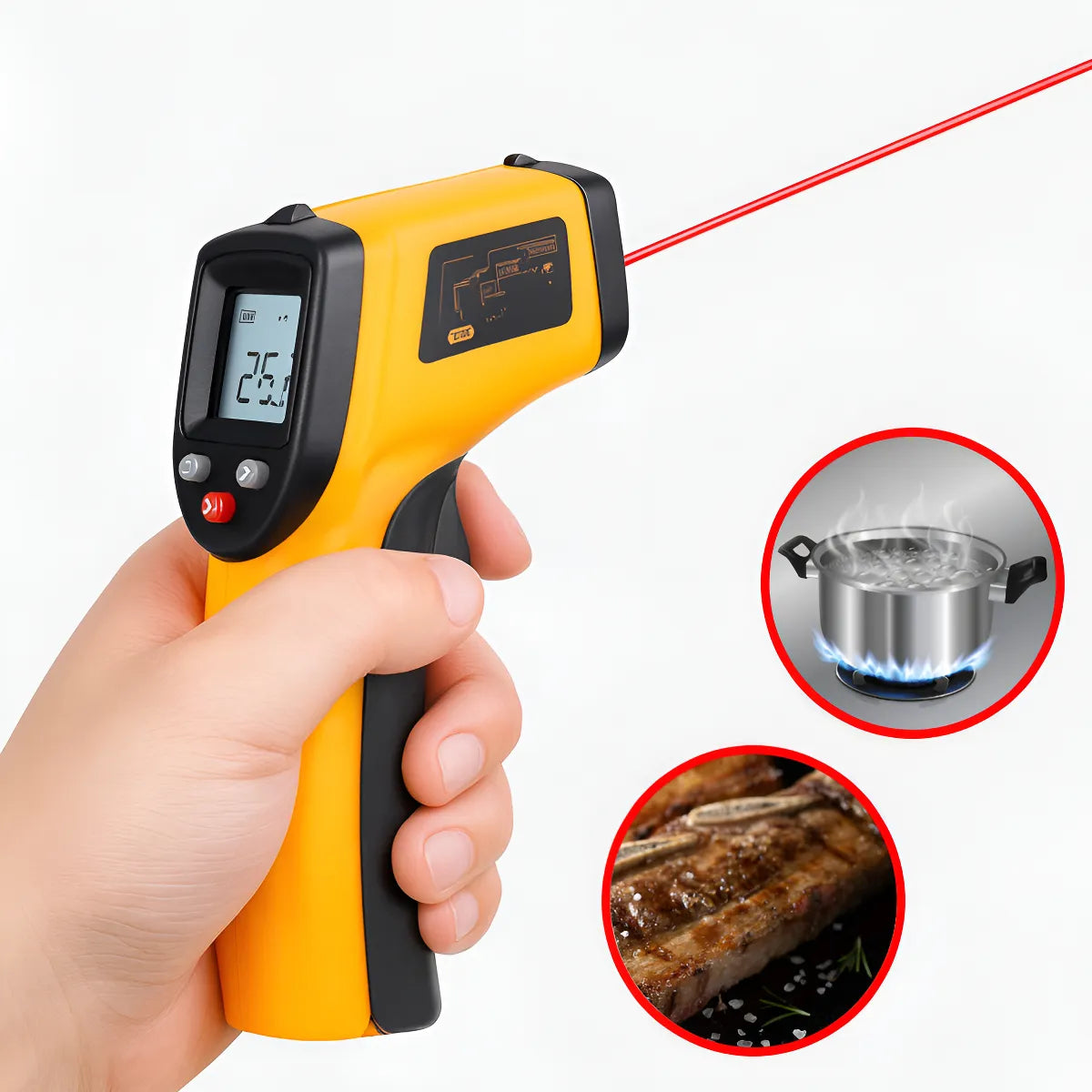 🔥 ThermoGun™ – Pistola Láser Infrarroja Digital de Precisión
