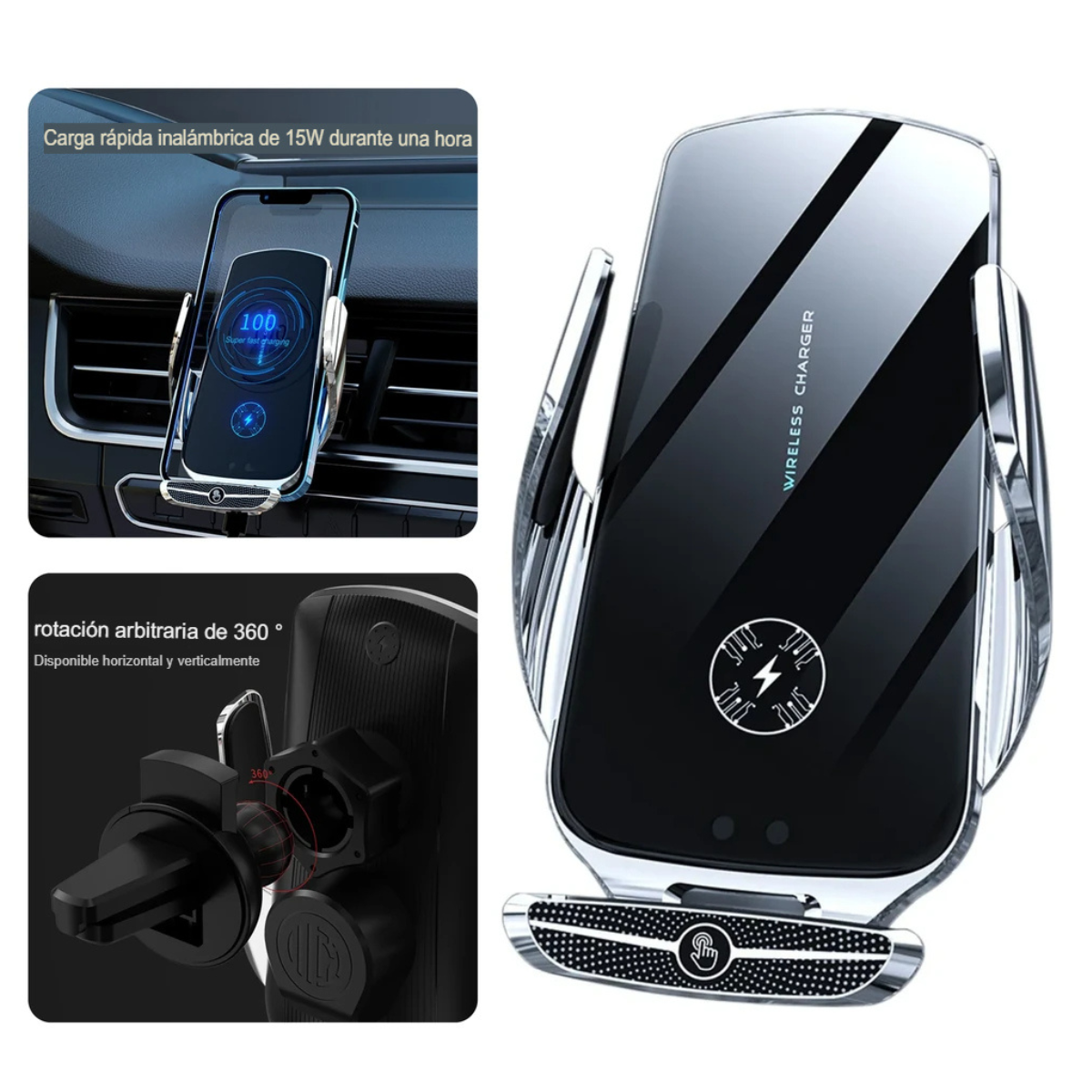 🚗 MagCharge™ – Cargador Inalámbrico Magnético para Auto (15W Rápido)
