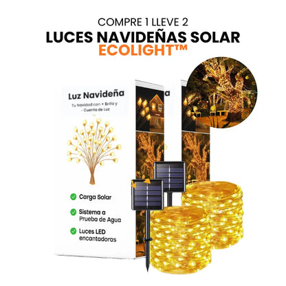 2x1 Luces LED Navideñas Solar EcoLight™